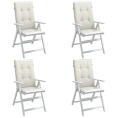 Petromila Podušky na židli vysoké opěradlo 4 ks krémová melanž 120x50x4cm