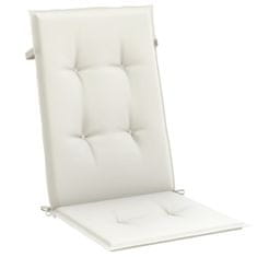 Petromila Podušky na židli vysoké opěradlo 6 ks krémová melanž 120x50x4cm