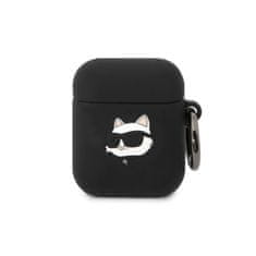 Karl Lagerfeld NFT Choupette silikonový kryt pro AirPods 2 Černá