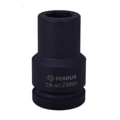 FERDUS Nástrčná hlavice, úderová, 1", 24 mm, délka 90 mm - Ferdus 10.344