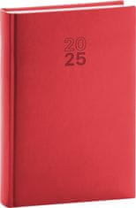 Presco Publishing NOTIQUE Denní diář Aprint 2025, červený, 15 x 21 cm