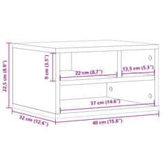 Vidaxl Stojan na tiskárnu dub sonoma 40x32x22,5 cm kompozitní dřevo