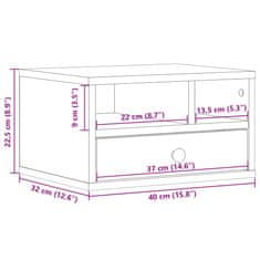 Vidaxl Stojan na tiskárnu dub sonoma 40x32x22,5 cm kompozitní dřevo