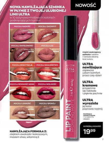 Avon  Hydratační Tekutá Rtěnka Velvet Hibiscus