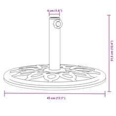 Vidaxl Stojan na slunečník pro tyč Ø 38 / 48 mm 12 kg kruhový