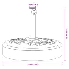 Vidaxl Stojan na slunečník pro tyč Ø 38 / 48 mm 25 kg kruhový