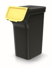 Prosperplast Sada 3 odpadkových košů STACKBOXER Q 3 x 25 L černá