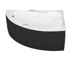 BPS-koupelny Krycí panel k asymetrické vaně Bianka Black P 150x95, černý