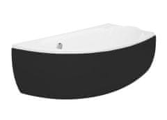 BPS-koupelny Krycí panel k asymetrické vaně Mini Black P 150x70, černý