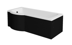 BPS-koupelny Krycí panel k atypické vaně Inspiro Black P 150x70 (160x70, 170x70), černý