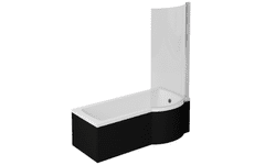 BPS-koupelny Krycí panel k atypické vaně Inspiro Black P 150x70 (160x70, 170x70), černý