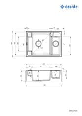 BPS-koupelny Dřez Magnetic 1,5 komory, granit - ZRM S503 šedý metalic