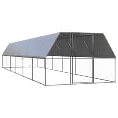 Vidaxl Klec pro kuřata 3 x 12 x 2 m pozinkovaná ocel