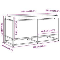 Vidaxl Zahradní truhlík bílý 100 x 40 x 50 cm masivní borové dřevo