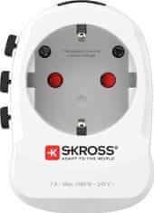 Skross  PRO Light USB World, UK+USA+Austrálie/Čína, 2x USB-A, vč. adaptéru ostatních vidlic