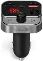 Connect IT InCarz Bezdrátový FM transmitter, 2xUSB+Micro SD Card