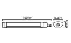 HADEX LED svítidlo s PIR čidlem LEDOM TRI-PROOF 30W 4000K 650mm