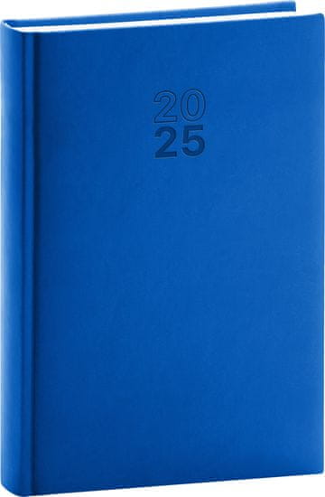 Grooters NOTIQUE Denní diář Aprint 2025, modrý, 15 x 21 cm