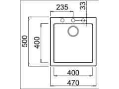 Elleci Granitový kuchyňský dřez QUADRA 102 K86