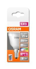 Osram OSRAM LED STAR plus CL P RGBW FR 25 stmívatelné ovladačem 4,5W/827 E14