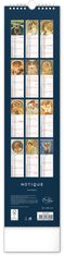 Notique Nástěnný kalendář Alfons Mucha 2025, 12 x 48 cm