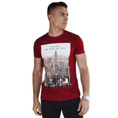 Dstreet Pánské tričko SEMA bordó rx5558 M