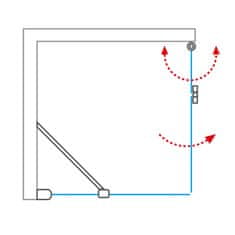 BPS-koupelny Čtvercový nebo obdélníkový sprchový kout CI 2CL_CI 2CR+CI FXG