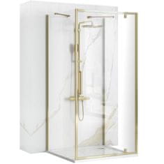 BPS-koupelny Čtvercový sprchový kout REA RAPID SWING 90x90 cm, zlatý