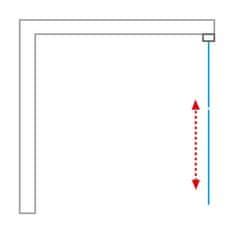 BPS-koupelny Čtvercový nebo obdélníkový sprchový kout CI C2L+CI C2R, černý elox