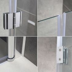 BPS-koupelny Čtvercový sprchový kout HYD-SK1290C 100x100 chrom/transparent + vanička HYD-OSV-ST06A bílá