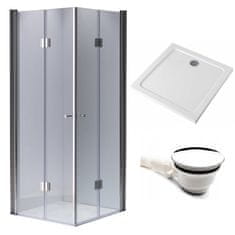 BPS-koupelny Čtvercový sprchový kout HYD-SK1290C 100x100 chrom/transparent + vanička HYD-OSV-ST06A bílá