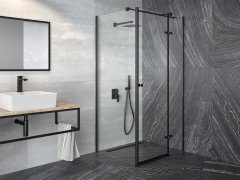 BPS-koupelny Čtvercový sprchový kout PIXA BLACK NEW SQ 90x90, výška 195 cm