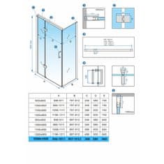 BPS-koupelny Čtvercový sprchový kout HYD-SK01 100x100 chrom/transparent