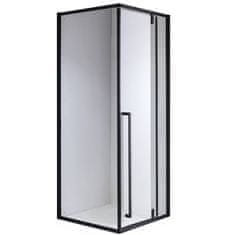 BPS-koupelny Čtvercový sprchový kout HYD-SK11 90x90 černá/transparent