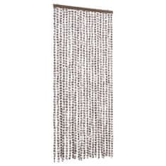 Vidaxl Závěs proti hmyzu taupe a bílý 90 x 220 cm Chenille