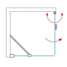 BPS-koupelny Čtvercový nebo obdélníkový sprchový kout TZOL1+TZOP1 ROT-3103269458