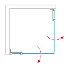 BPS-koupelny Čtvercový nebo obdélníkový sprchový kout GDO1N+GDO1N ROT-3725776590