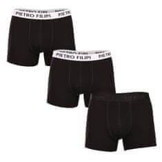 Pietro Filipi 3PACK pánské boxerky černé (3BCL007) - velikost XXL