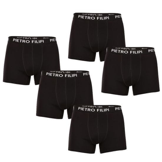Pietro Filipi 5PACK pánské boxerky černé (5BCL002)