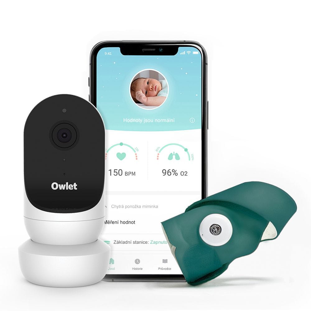   Owlet Chytrá ponožka a kamera Cam 2 & Smart Sock 3 Duo - Deep Sea Green