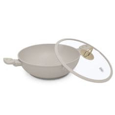 Berlingerhaus Wok pánev s titanovým povrchem a poklicí 30 cm Sahara Collection