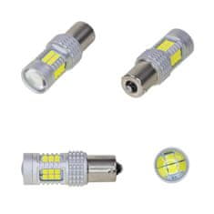 Stualarm LED BA15S bílá 12-24V, 30LED/3030SMD (951018cb) 2 ks