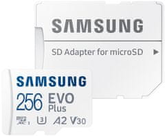 Samsung EVO Plus 2024 MicroSDXC 256GB + SD Adaptér / CL10 UHS-I U3 / A2 / V30