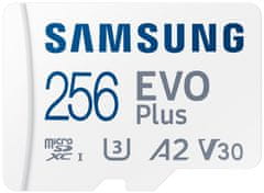 Samsung EVO Plus 2024 MicroSDXC 256GB + SD Adaptér / CL10 UHS-I U3 / A2 / V30