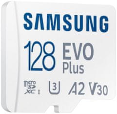 Samsung EVO Plus 2024 MicroSDXC 128GB + SD Adaptér / CL10 UHS-I U3 / A2 / V30