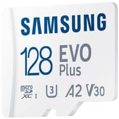 Samsung EVO Plus 2024 MicroSDXC 128GB + SD Adaptér / CL10 UHS-I U3 / A2 / V30