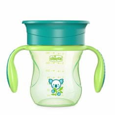 Chicco Naučná sklenice 360 od 12m, 200ml, zelená