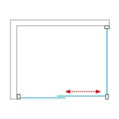 BPS-koupelny Posuvné sprchové dveře G2L/G2P s pevnou stěnou SWG ROU-4068425248