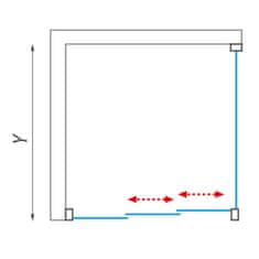 BPS-koupelny Posuvné sprchové dveře LD3 pro instalaci do niky, nebo v kombinaci s boční stěnou LSB ROT-1355023986