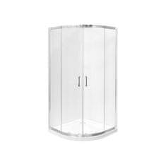 BPS-koupelny Čtvrtkruhový sprchový kout MODERN HR 80x80 (90x90), výška 185 cm MP-90-185-C